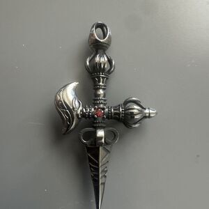 Cross Dagger Viking Sword Stainless Steel Pendant 24 Inch Chain Men’s Gift ￼